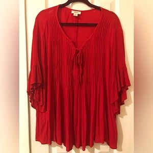 STYLE & COMPANY Casual blouse, red, Large